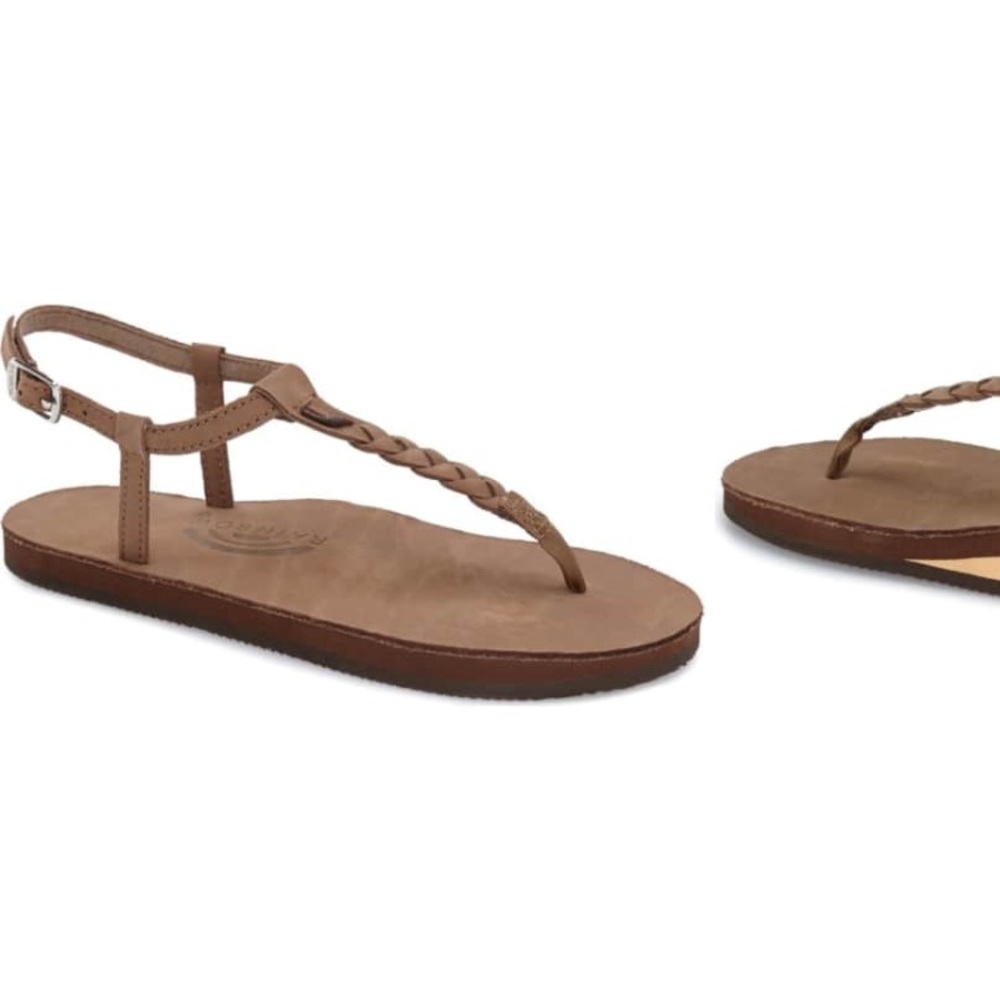 Rainbow sandals.